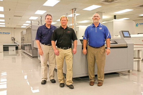 Rick Parker, Steve Dearing and Edwin Woods of Cyber Graphics led a team which had to investigate the needs of innovation and to optimise the plate room